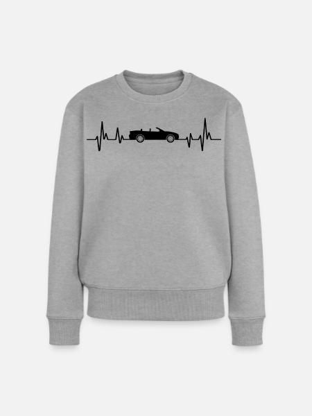 Cabrio Auto Cabrio Auto - Frauen Premium Bio Pullover - Grau meliert