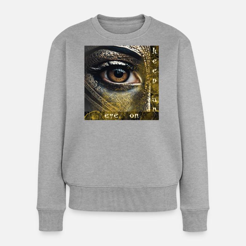 Gardez un œil sur - Mode observation - Pull Premium bio Femme - gris chiné