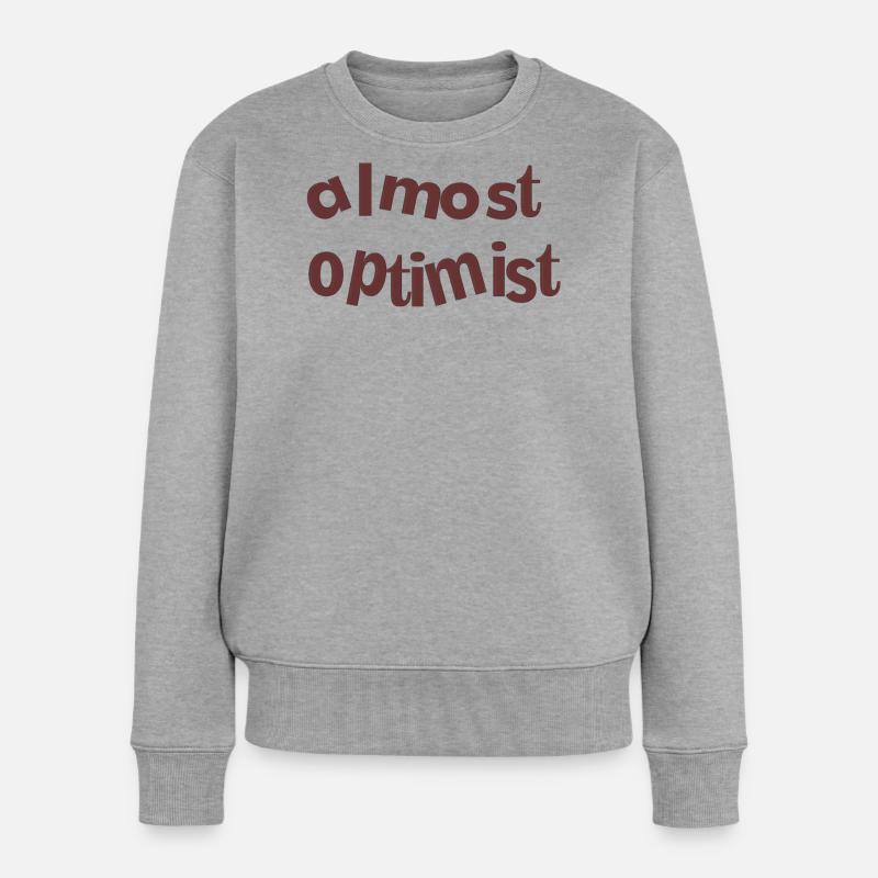 optimist - Frauen Premium Bio Pullover - Grau meliert