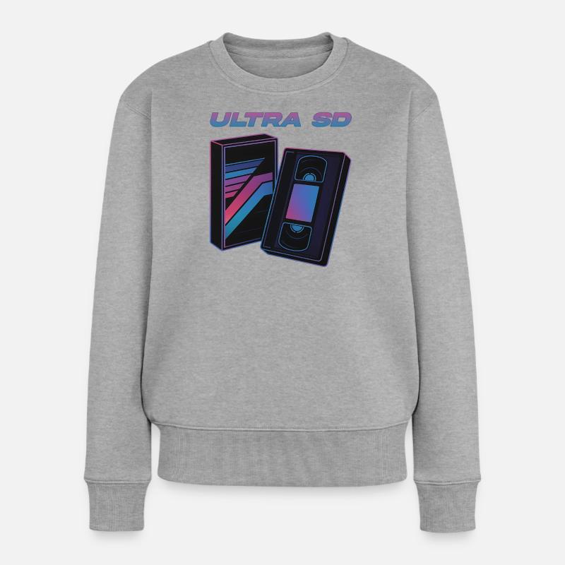 Ultra SD - Frauen Premium Bio Pullover - Grau meliert