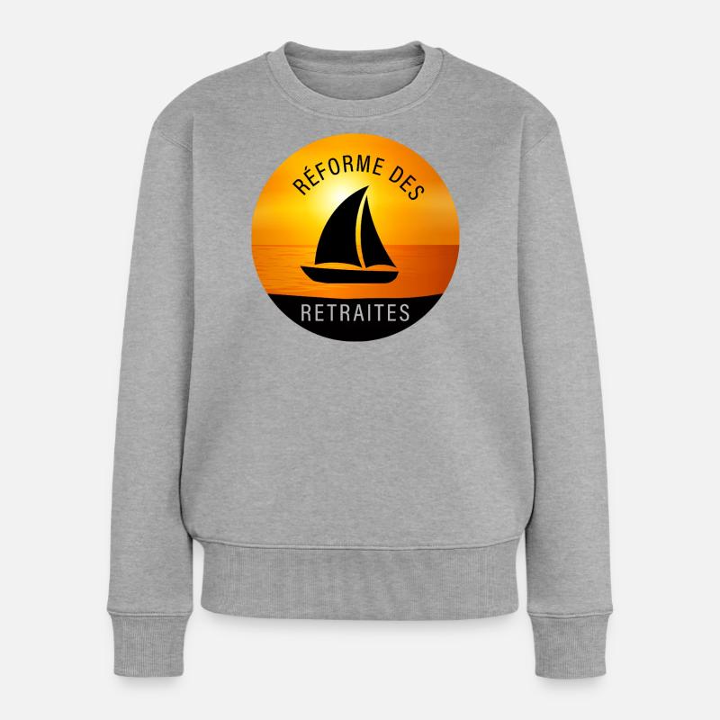 Reforme_des_retraites - Pull Premium bio Femme - gris chiné