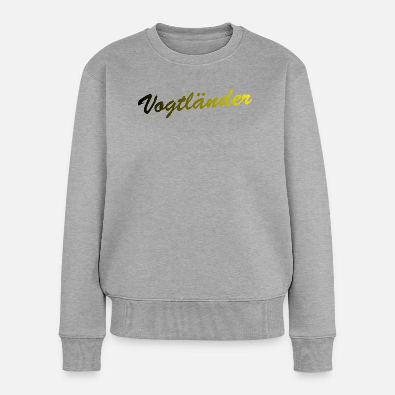 Vogtländer - Frauen Premium Bio Pullover - Grau meliert