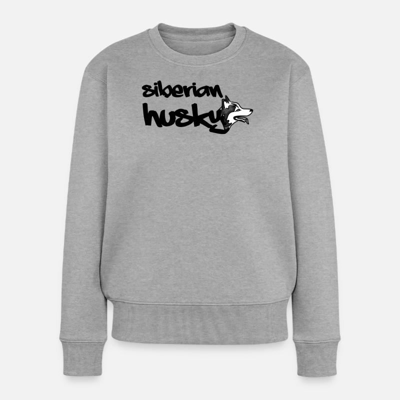 Husky - Frauen Premium Bio Pullover - Grau meliert