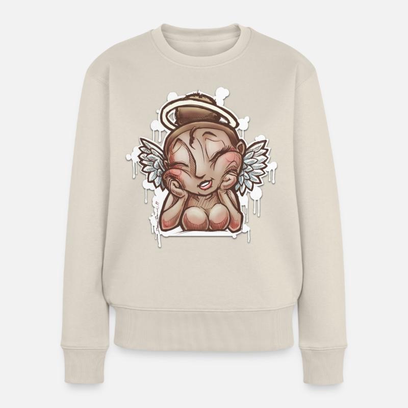 Dreaming Angel Drawing Women's Premium Organic Jumper