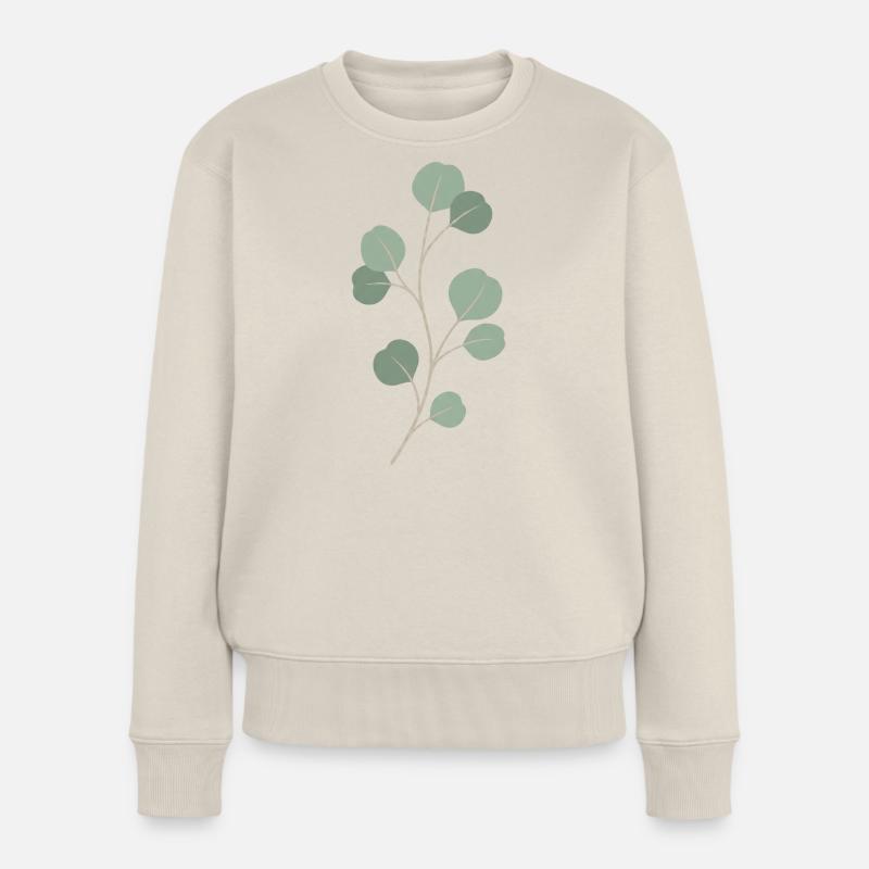 Eucalyptus Leaf Sprig Women's Premium Organic Jumper
