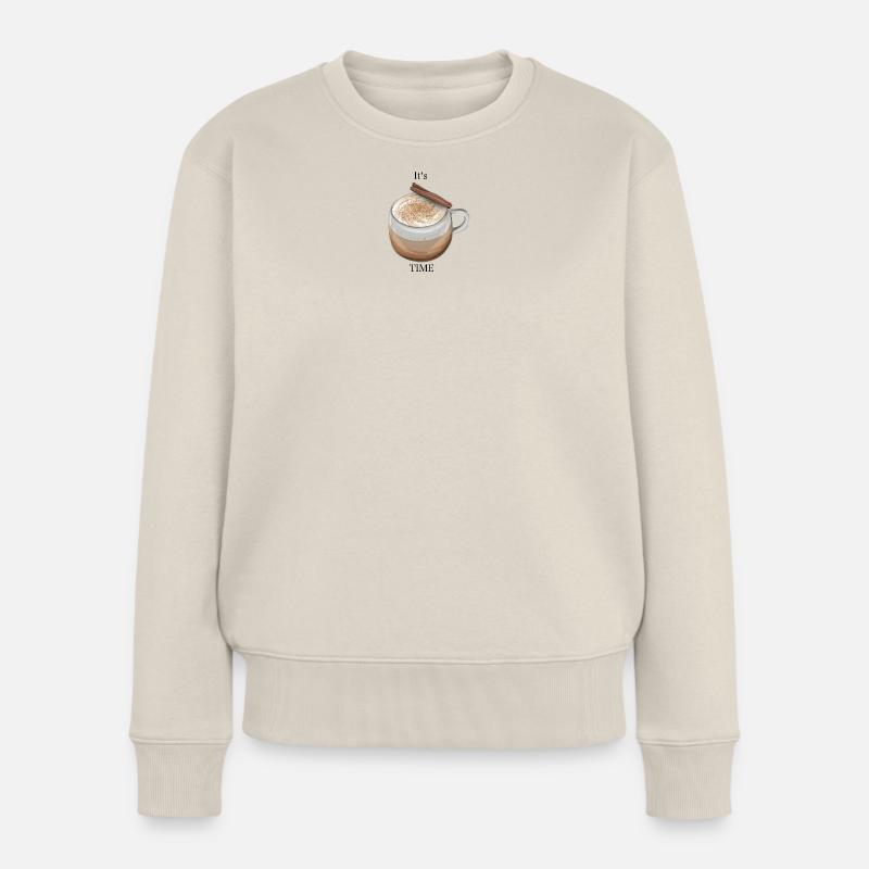 Pumkin Latte - Frauen Premium Bio Pullover - Beige
