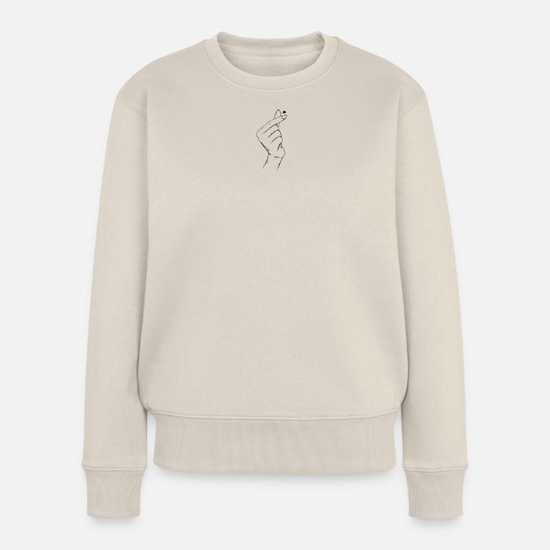 Cœur coréen - Pull Premium bio Femme - beige