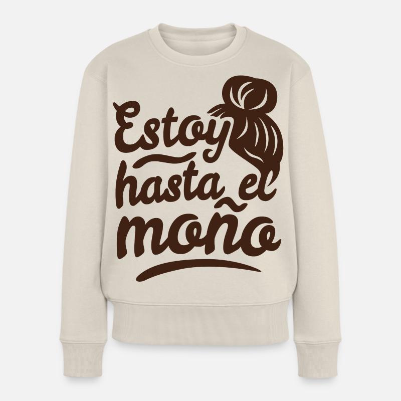 Ich bin bis zum Dutt fertig Frauen Premium Bio Pullover
