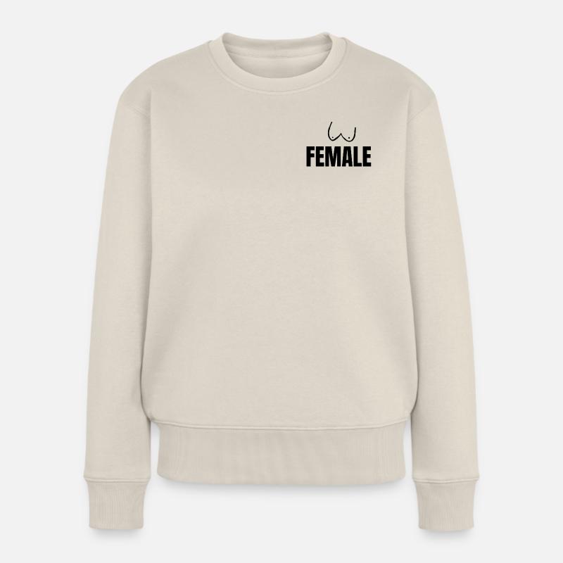 Female small - Frauen Premium Bio Pullover - Beige