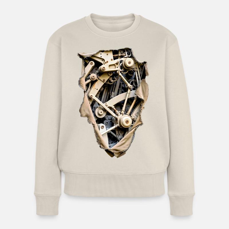 Interface BioMech de la Couche Synthétique 03 - Pull Premium bio Femme - beige