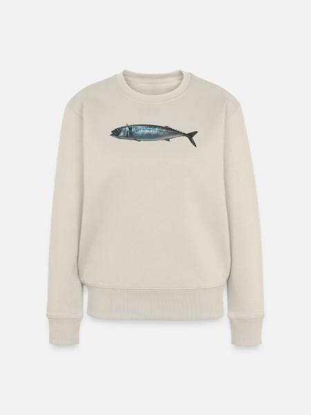 Fisch Makrele - Frauen Premium Bio Pullover - Beige
