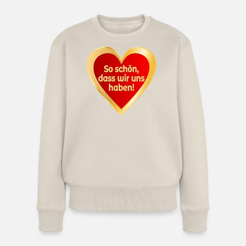 VALENTINSTAG SPRÜCHE BEZIEHUNG HERZ Frauen Premium Bio Pullover