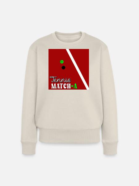TENNIS MATCH MATCHA - Frauen Premium Bio Pullover - Beige