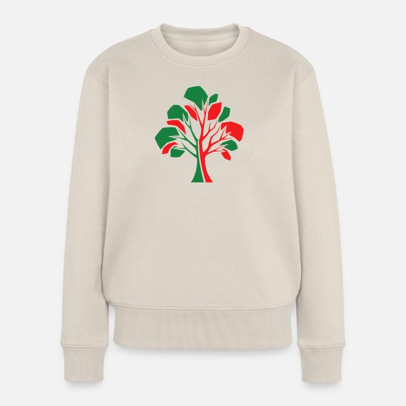 Arbre abstrait – Connexion automnale Pull Premium bio Femme