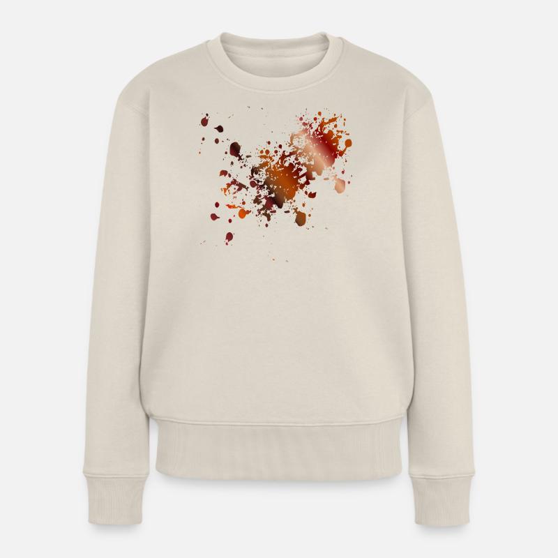 KAFFEE FLECKEN - Frauen Premium Bio Pullover - Beige