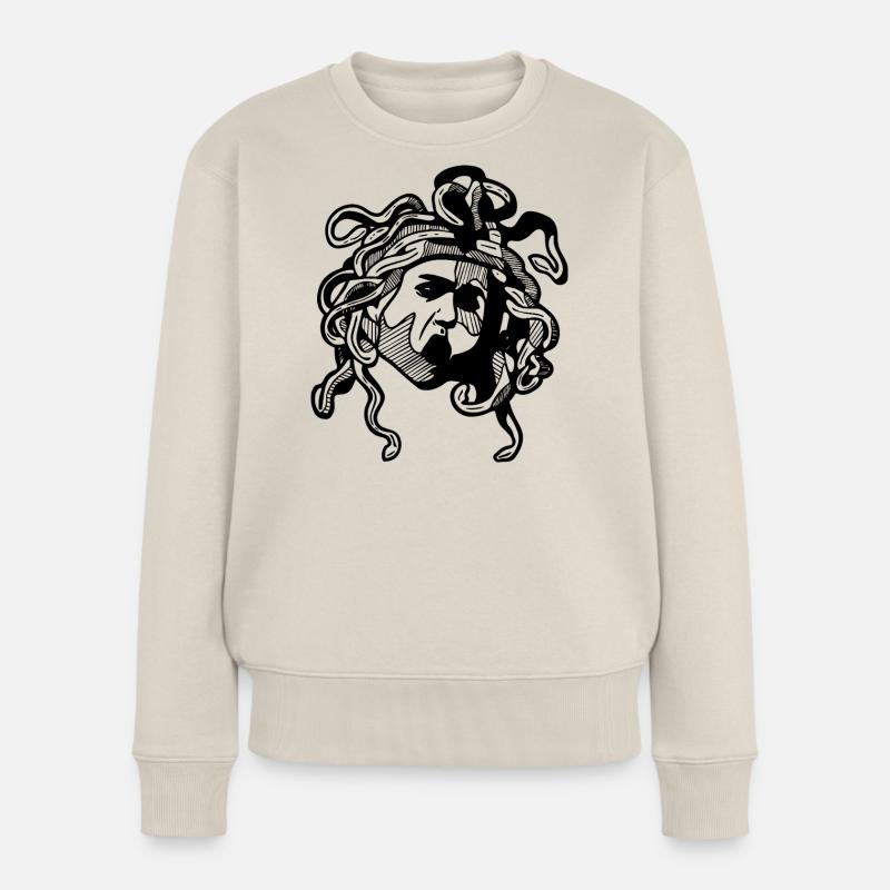 Tête de Méduse Caravage - Pull Premium bio Femme - beige