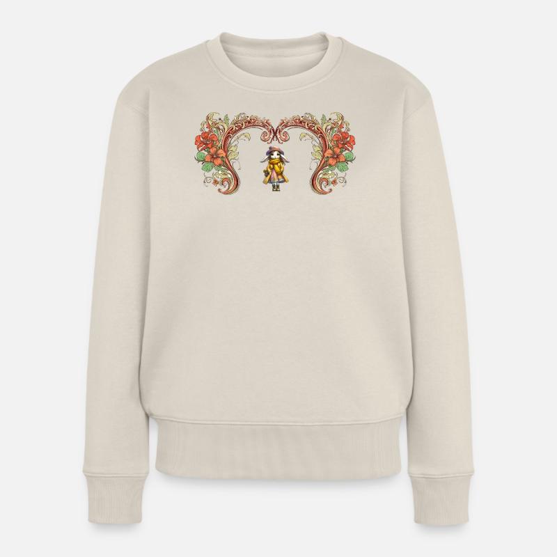 Cadre de fleurs en forme de cœur - Petit lapin mignon Pull Premium bio Femme