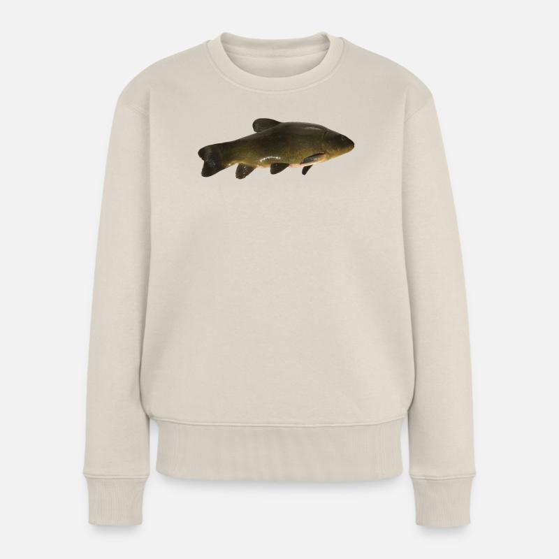 carpe (poisson) - Pull Premium bio Femme - beige