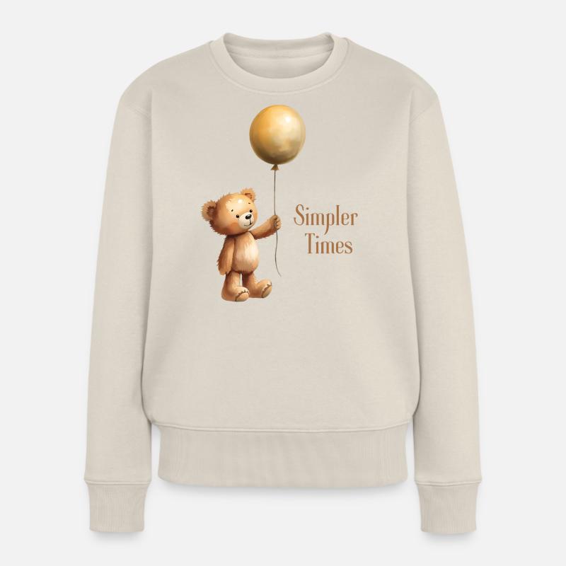Teddy Bär mit Luftballon Simpler Times Frauen Premium Bio Pullover