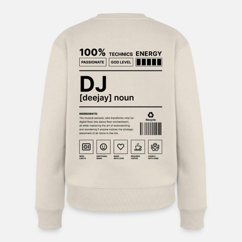 DJ Vibes Black - Frauen Premium Bio Pullover - Beige