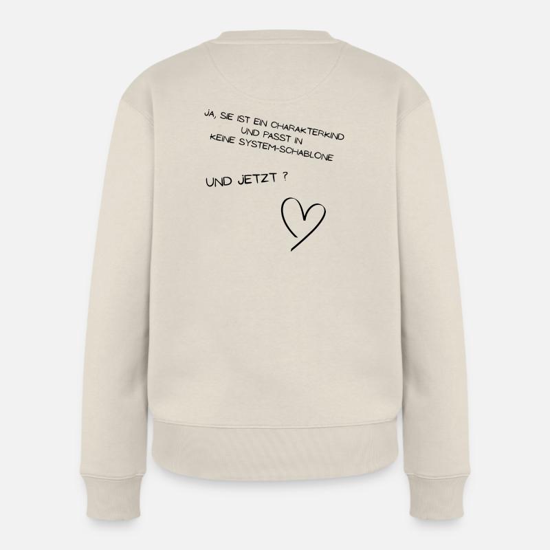 Tochter_Charakterkind - Frauen Premium Bio Pullover - Beige