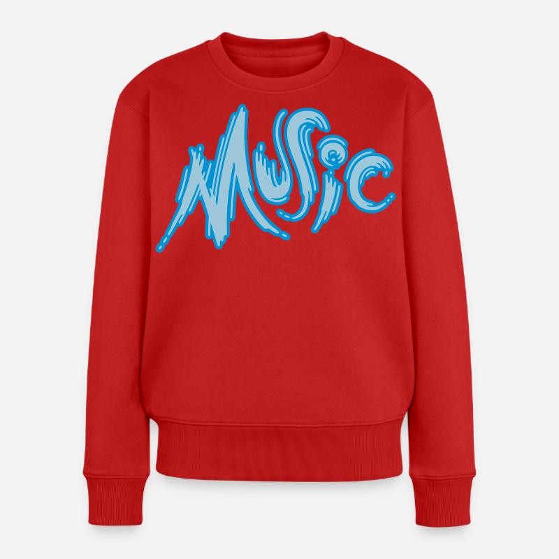 Music - Frauen Premium Bio Pullover - Rot