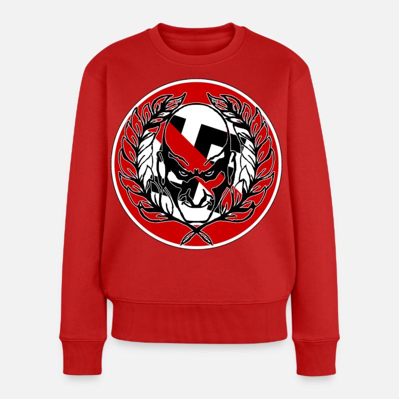 Kriegerischer Samurai Emblem - Frauen Premium Bio Pullover - Rot
