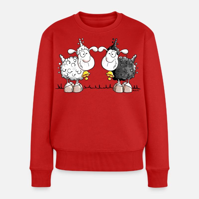 Deux Moutons - Pull Premium bio Femme - rouge