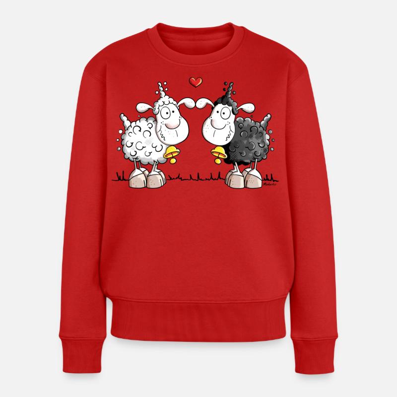 Moutons dans l'amour - Pull Premium bio Femme - rouge