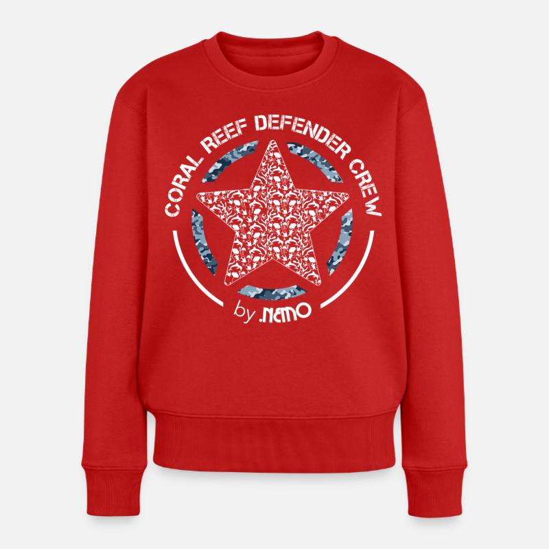 CORAL REEF DEFENDER by .Némo - Pull Premium bio Femme - rouge
