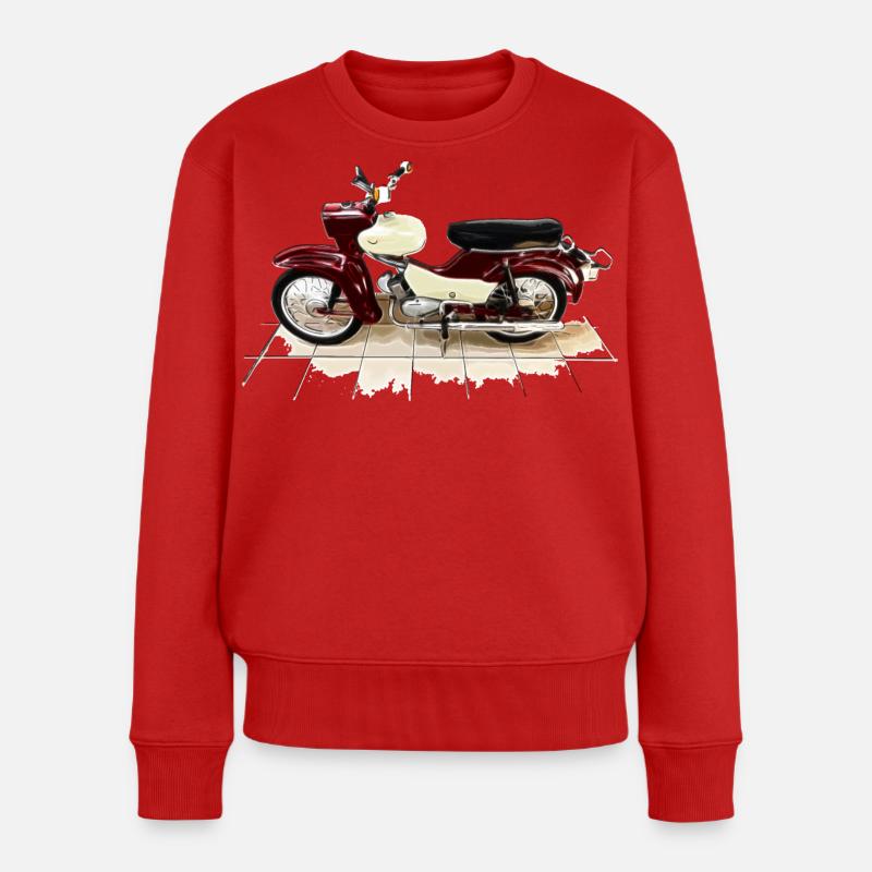 Simson - Star - Frauen Premium Bio Pullover - Rot