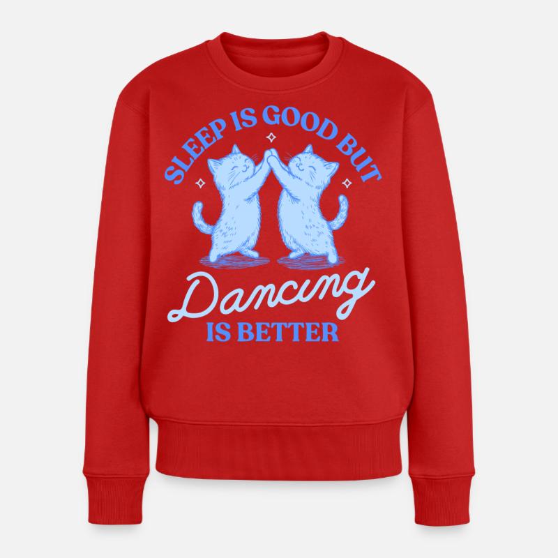 Le sommeil c’est bien, mais la danse, c’est mieux - Pull Premium bio Femme - rouge