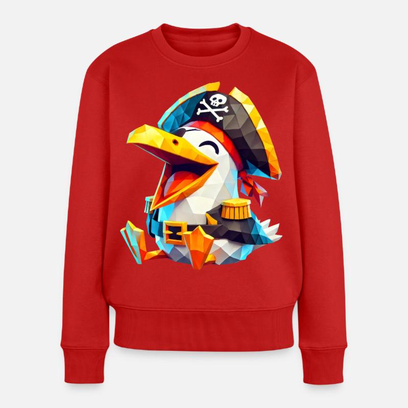 mouette pirate - Pull Premium bio Femme - rouge