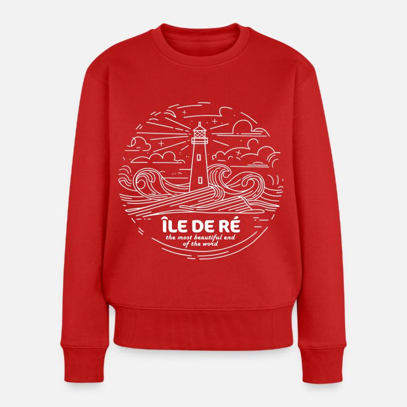 Île de Ré Schöner Ort der Welt Charente-Maritime - Frauen Premium Bio Pullover - Rot