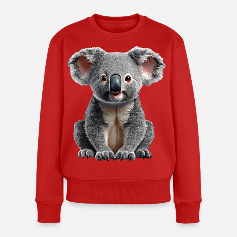 Koala - Frauen Premium Bio Pullover - Rot