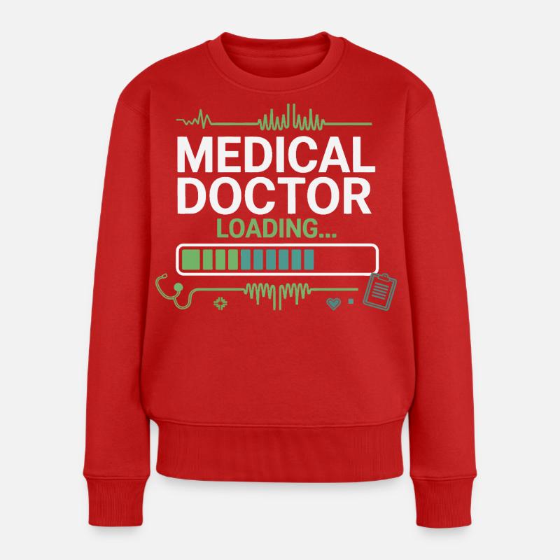 Medizinischer Doktor Loading - Frauen Premium Bio Pullover - Rot