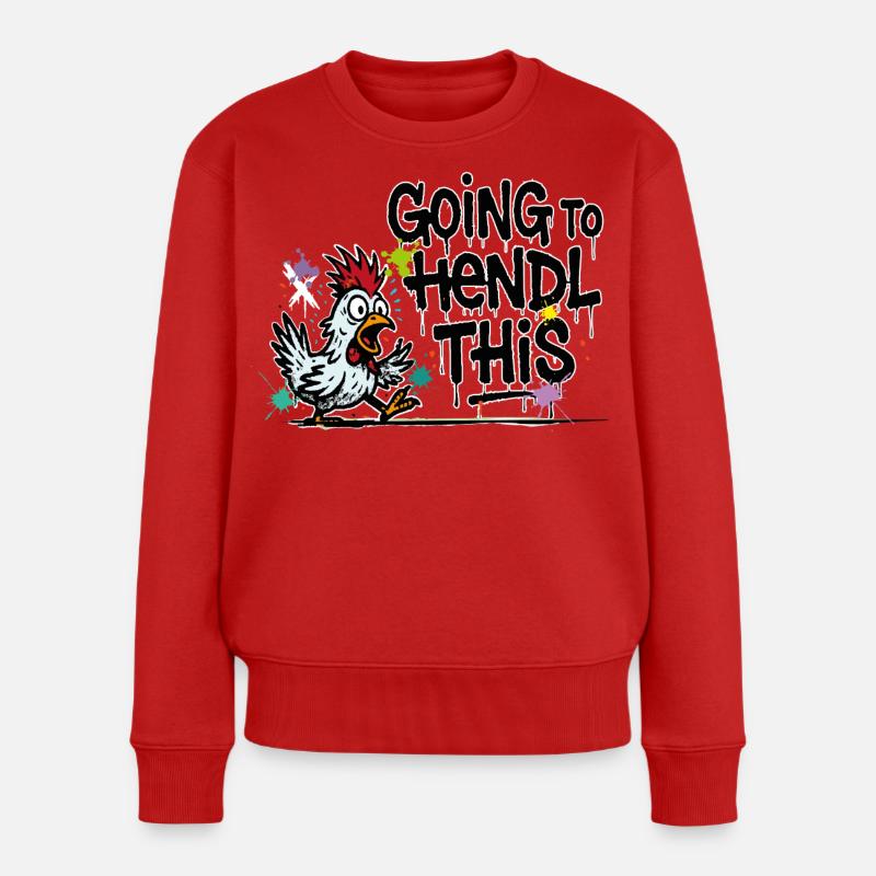 Going to Hendl This Spruch Wortspiel Hühner - Frauen Premium Bio Pullover - Rot