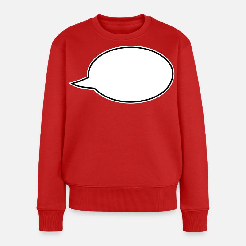 Speech bubble comic right - Women's Premium Organic Jumper - red