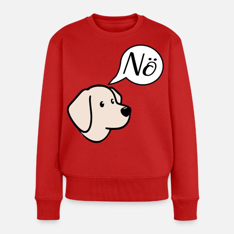 Pas de chiens - Pull Premium bio Femme - rouge