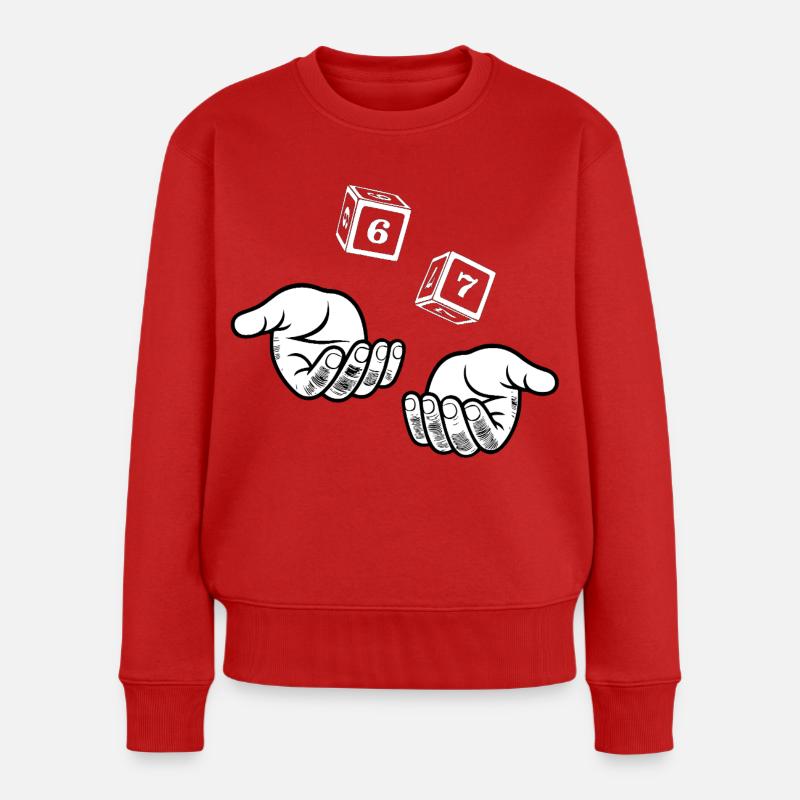 67 Six Seven - Frauen Premium Bio Pullover - Rot