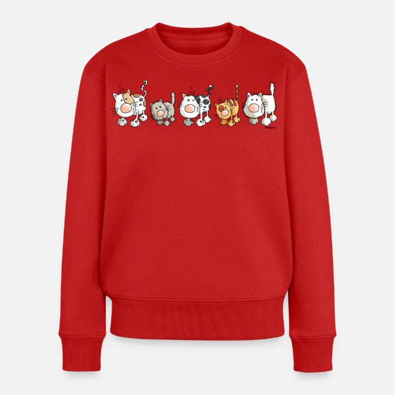Chats drôles - Chat - Pull Premium bio Femme - rouge