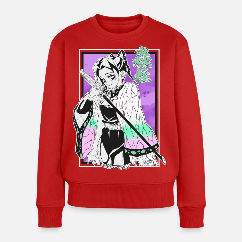 kimetsu shinobu - Pull Premium bio Femme - rouge