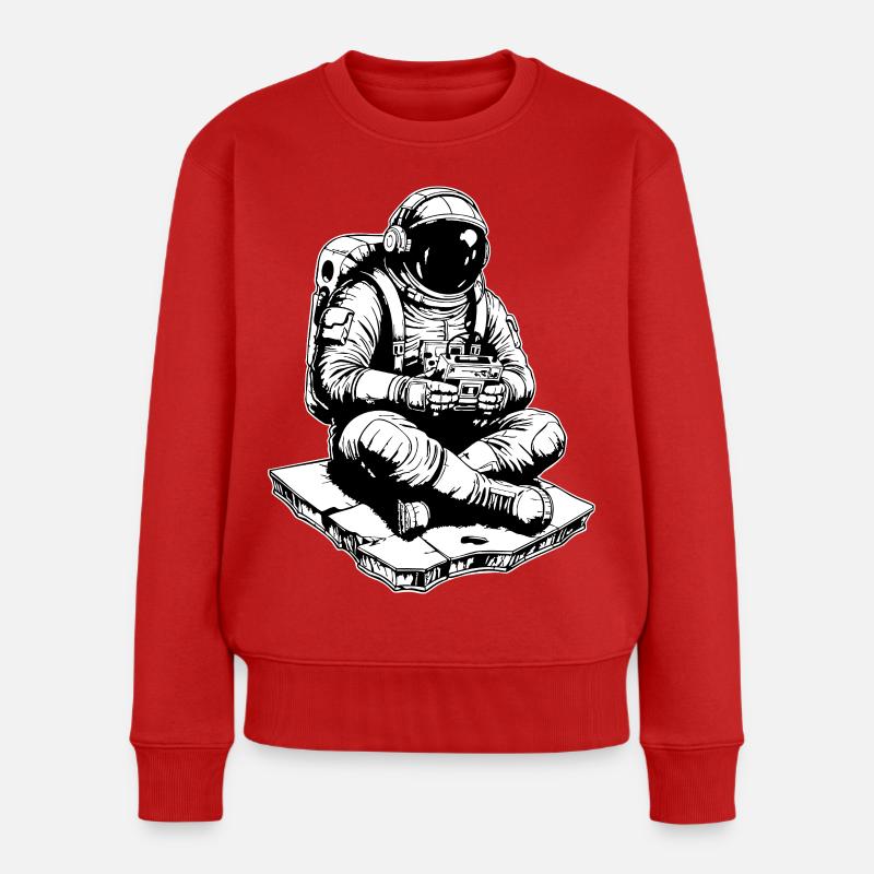 Astronaute Gaming Console Espace - Pull Premium bio Femme - rouge