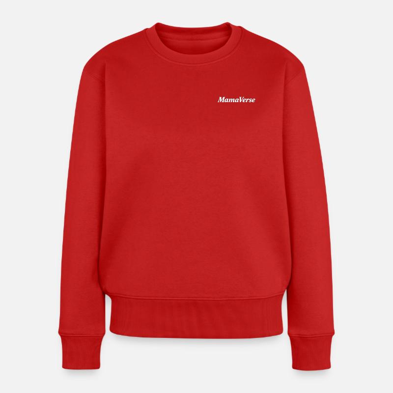 MamaVerse V1  - Frauen Premium Bio Pullover - Rot
