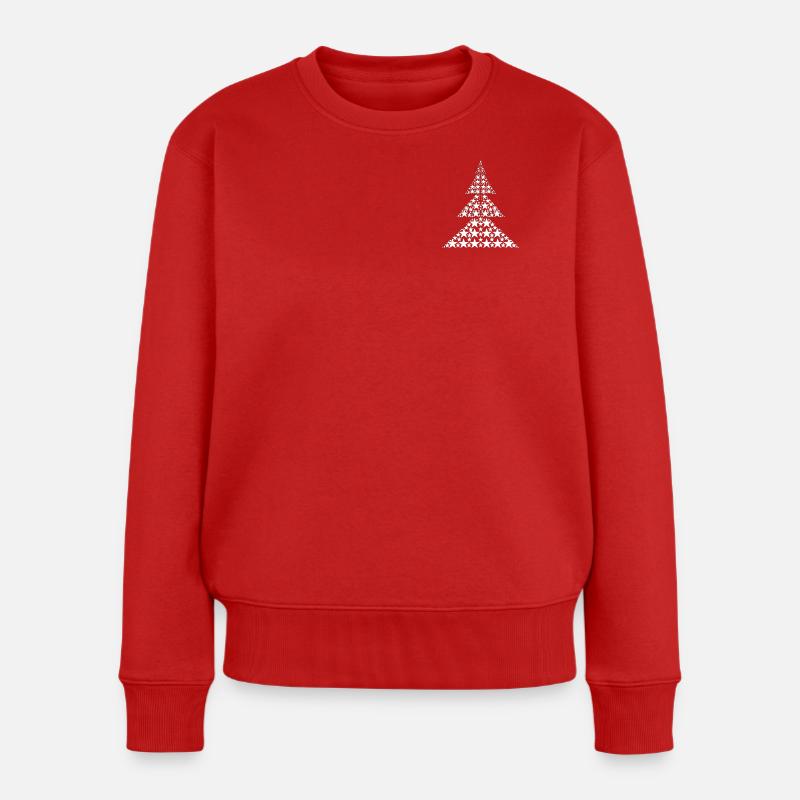 Weißer Tannenbaum - Frauen Premium Bio Pullover - Rot
