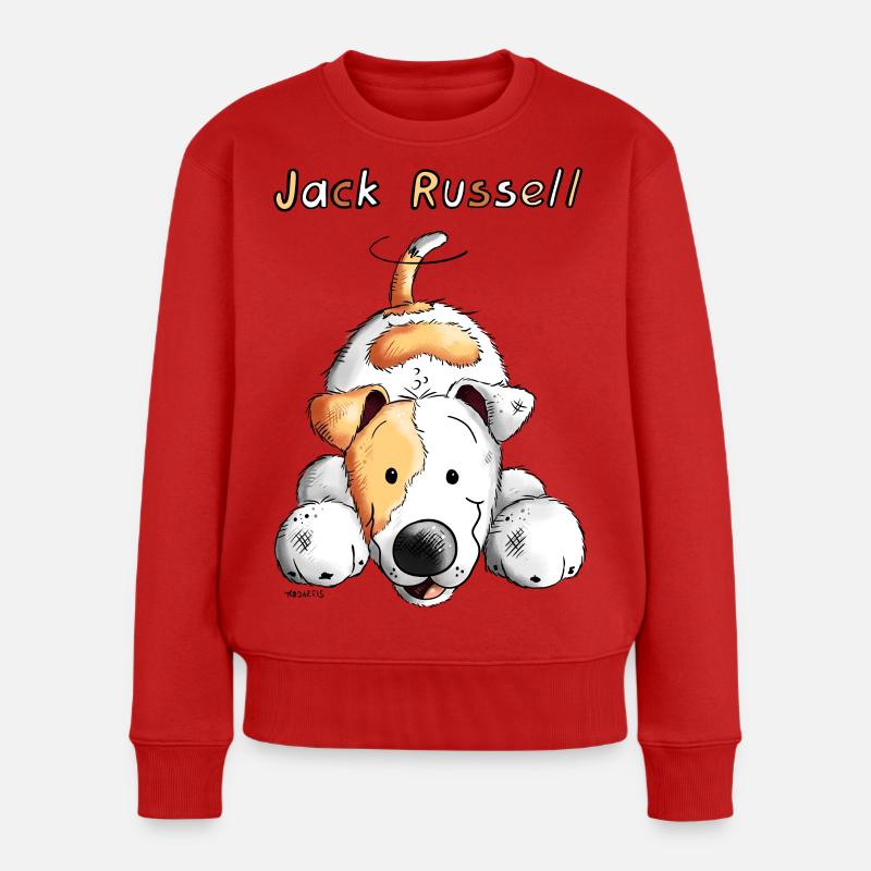Playing Jack Russell - Pull Premium bio Femme - rouge