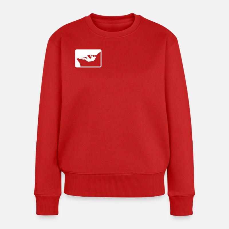 Outdoor Boulderer - Frauen Premium Bio Pullover - Rot