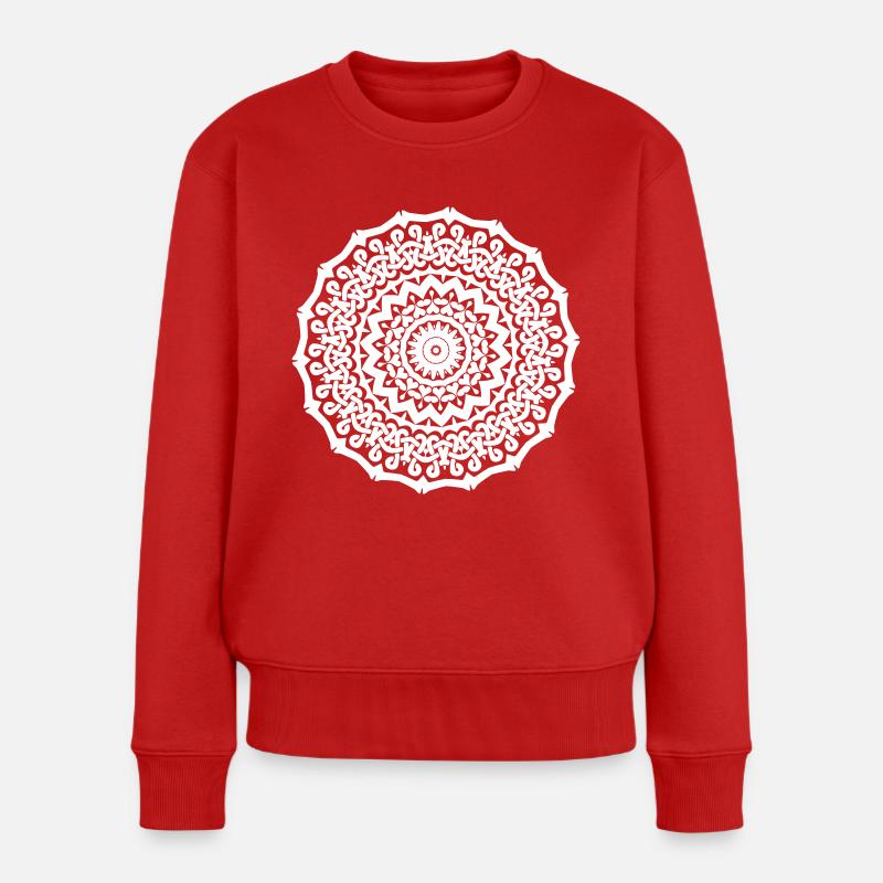 Mandala - Frauen Premium Bio Pullover - Rot