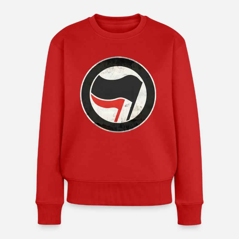 ANTIFA - Frauen Premium Bio Pullover - Rot