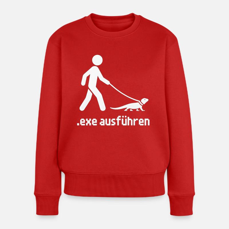 Programmierer Informatiker EXE Ausführen - Frauen Premium Bio Pullover - Rot